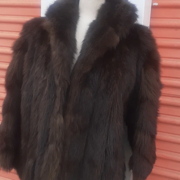 Vtg Fox Fur Jacket Hollywood Glam M/ L - Picture 3 of 6